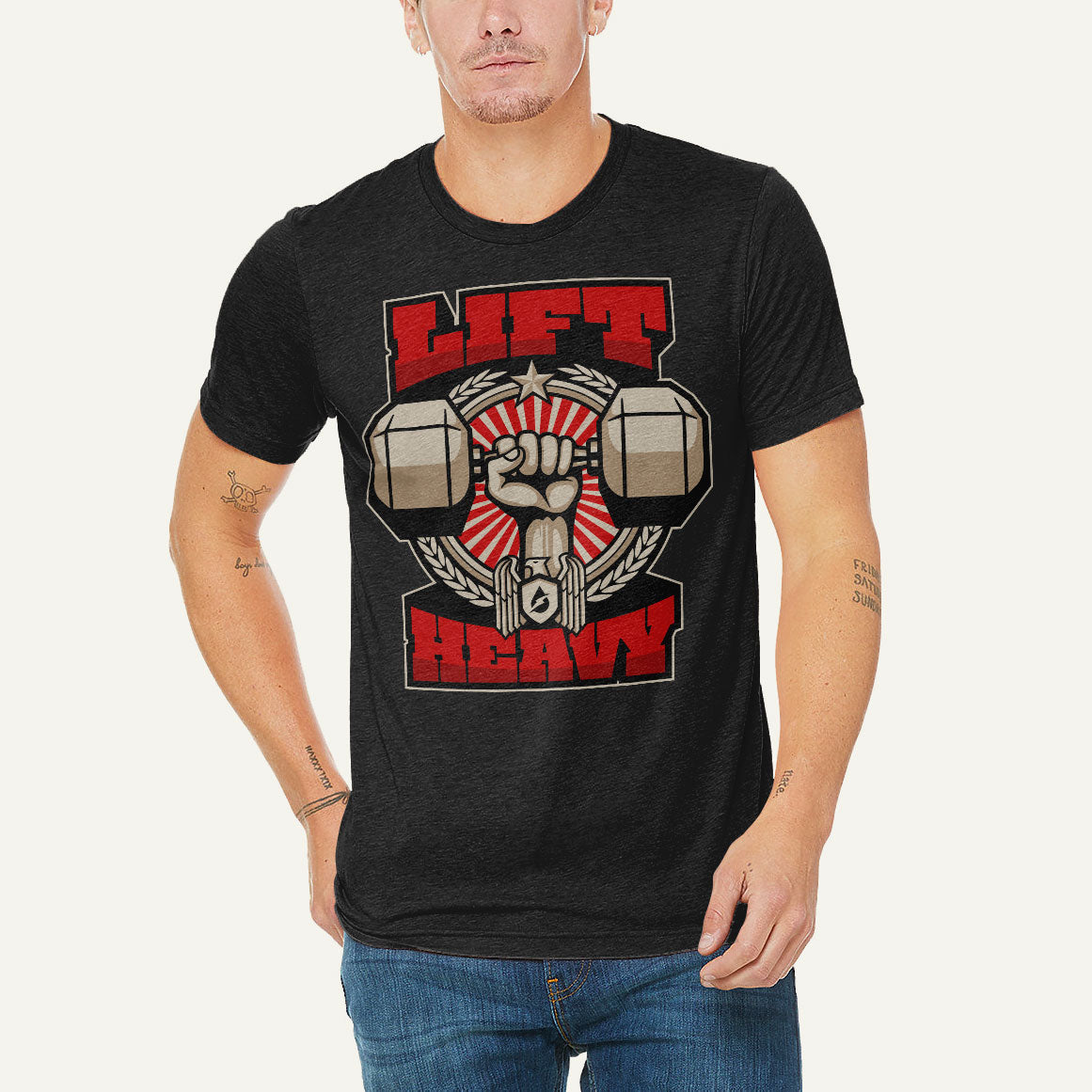 Lift Heavy Propaganda Men’s Triblend T-Shirt