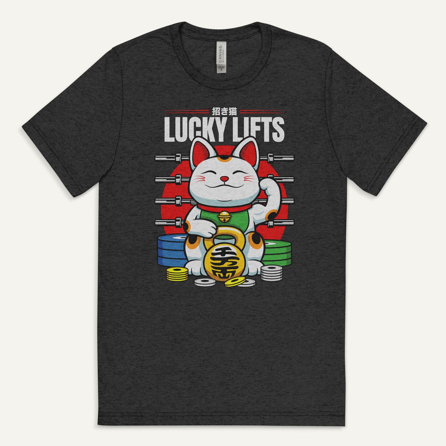 Lucky Cat Lucky Lifts Men’s Triblend T-Shirt