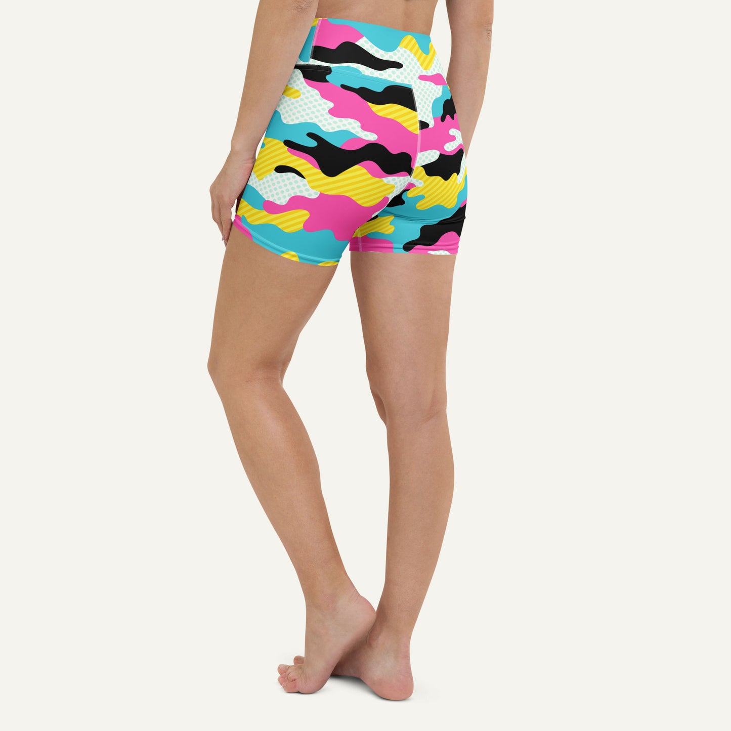 Miami Pop Camo High-Waisted Shorts