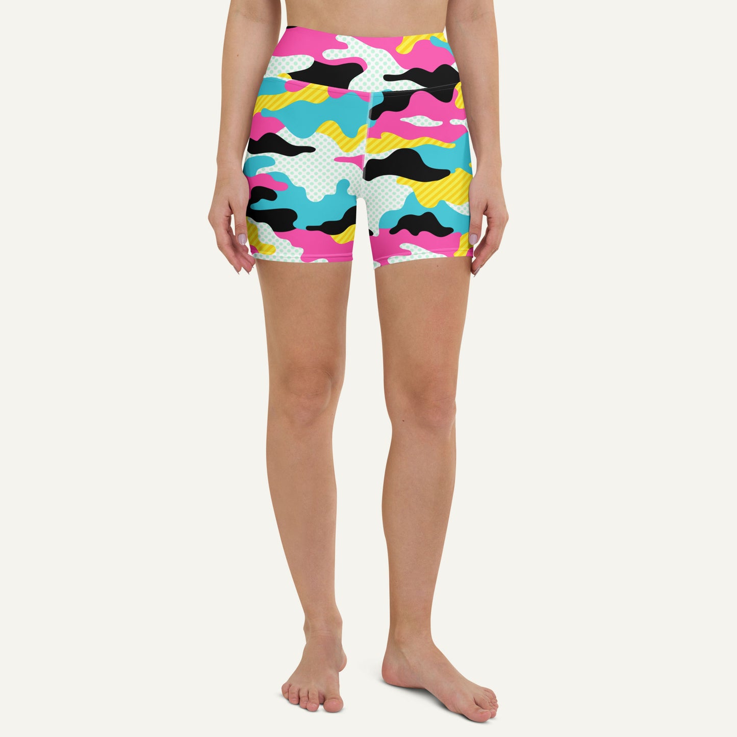 Miami Pop Camo High-Waisted Shorts