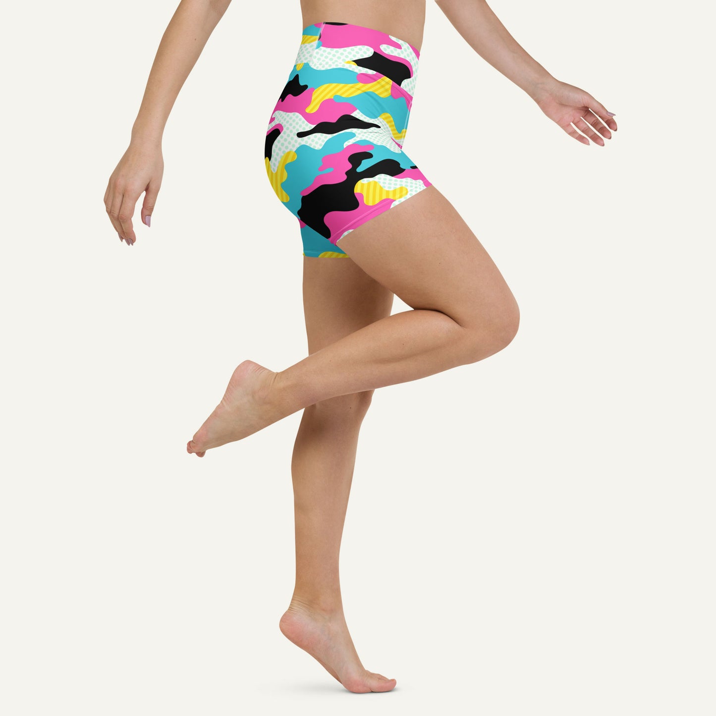 Miami Pop Camo High-Waisted Shorts