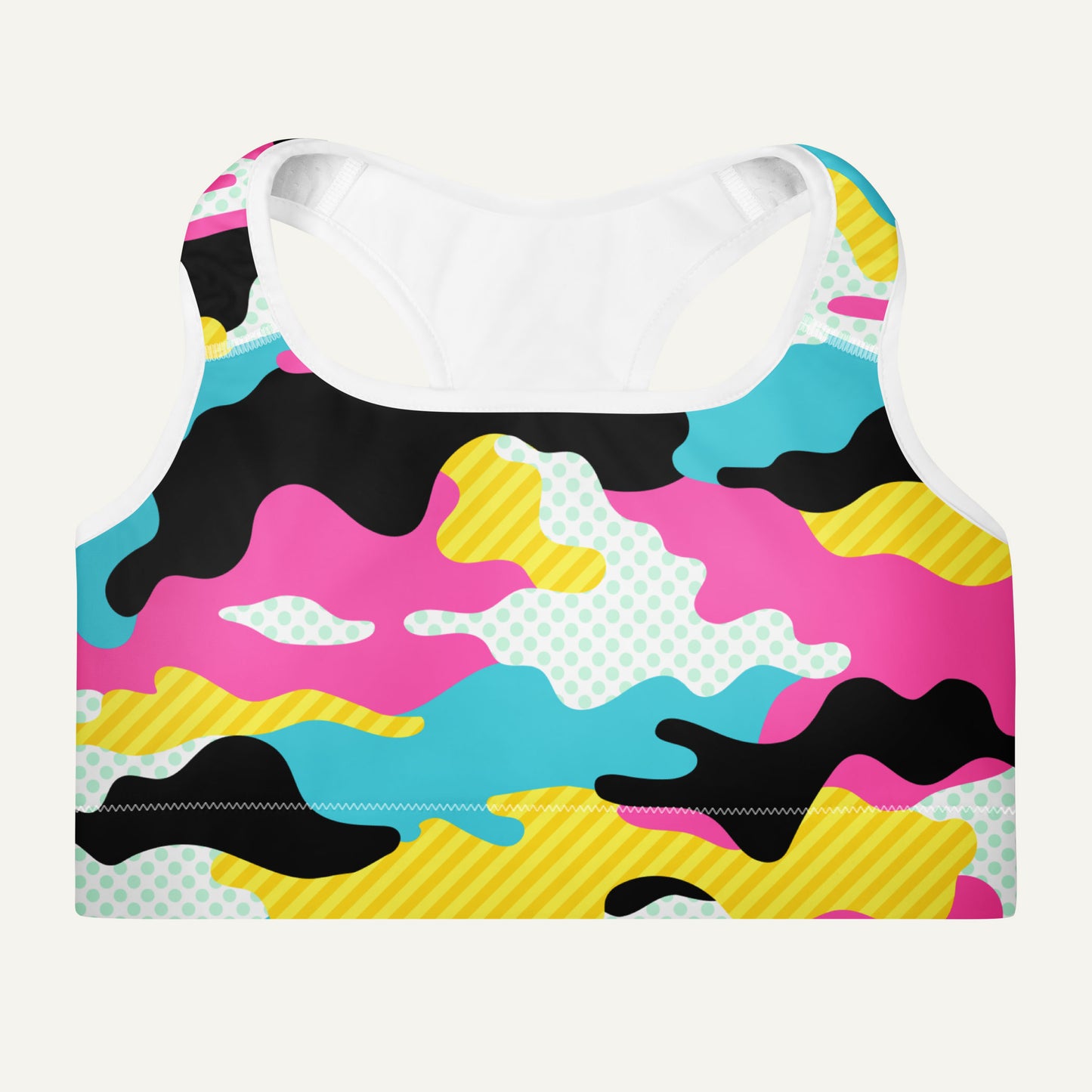 Miami Pop Camo Padded Sports Bra
