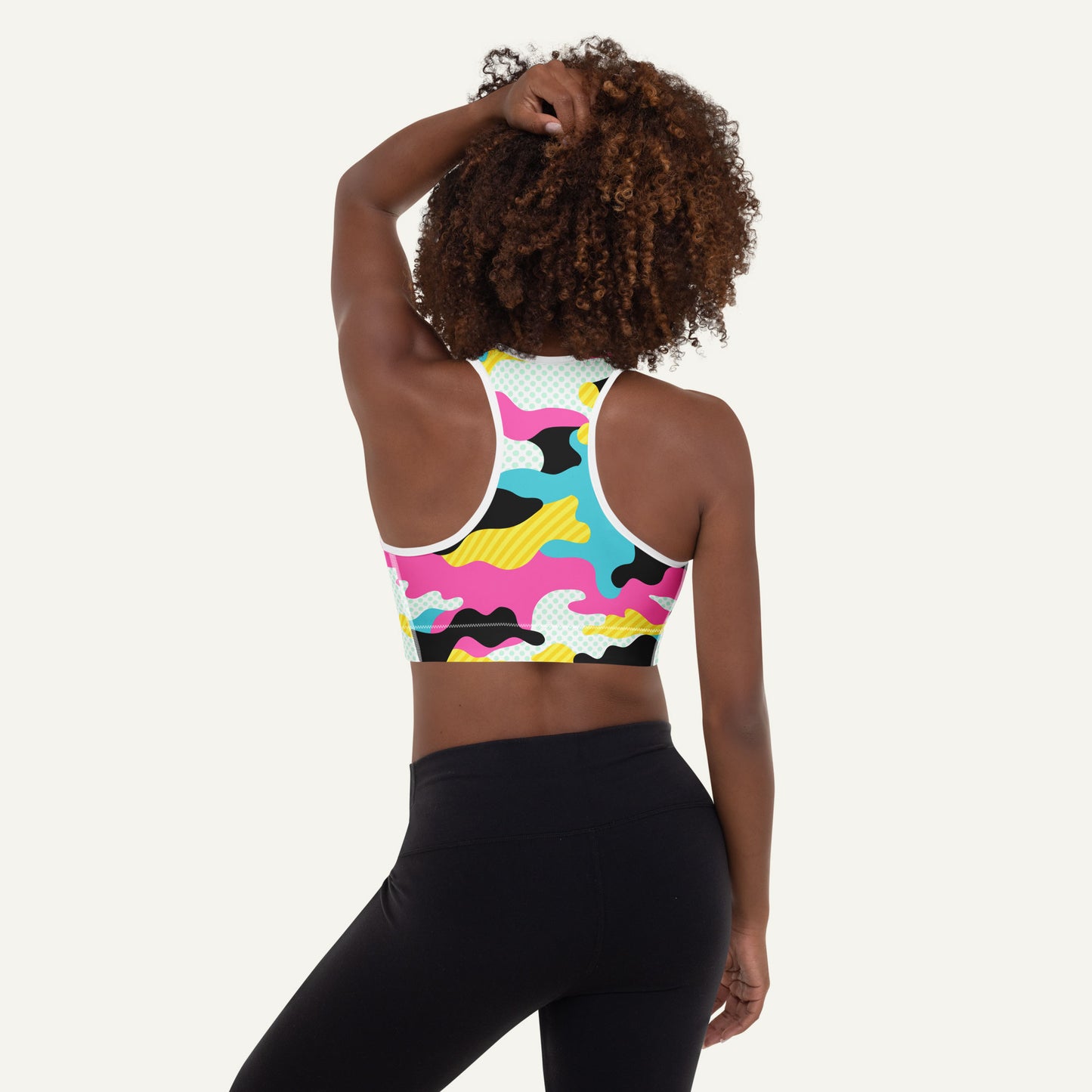 Miami Pop Camo Padded Sports Bra
