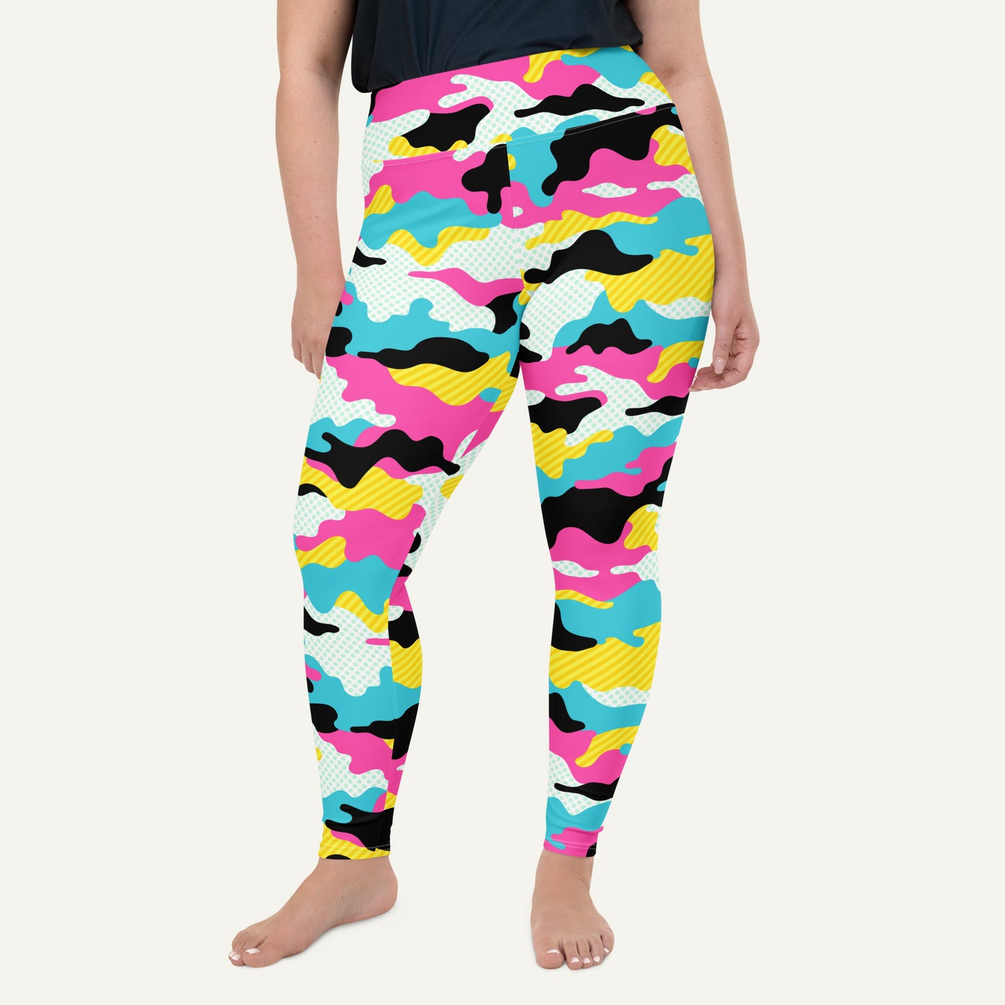 Miami Pop Camo Plus Size Leggings