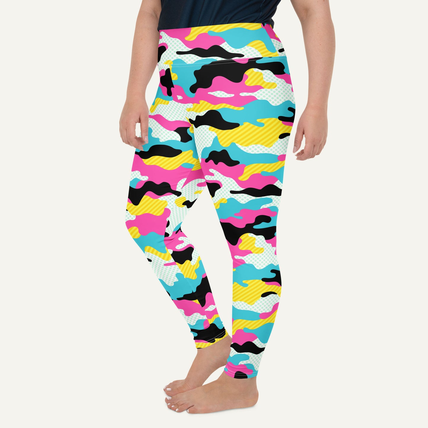 Miami Pop Camo Plus Size Leggings
