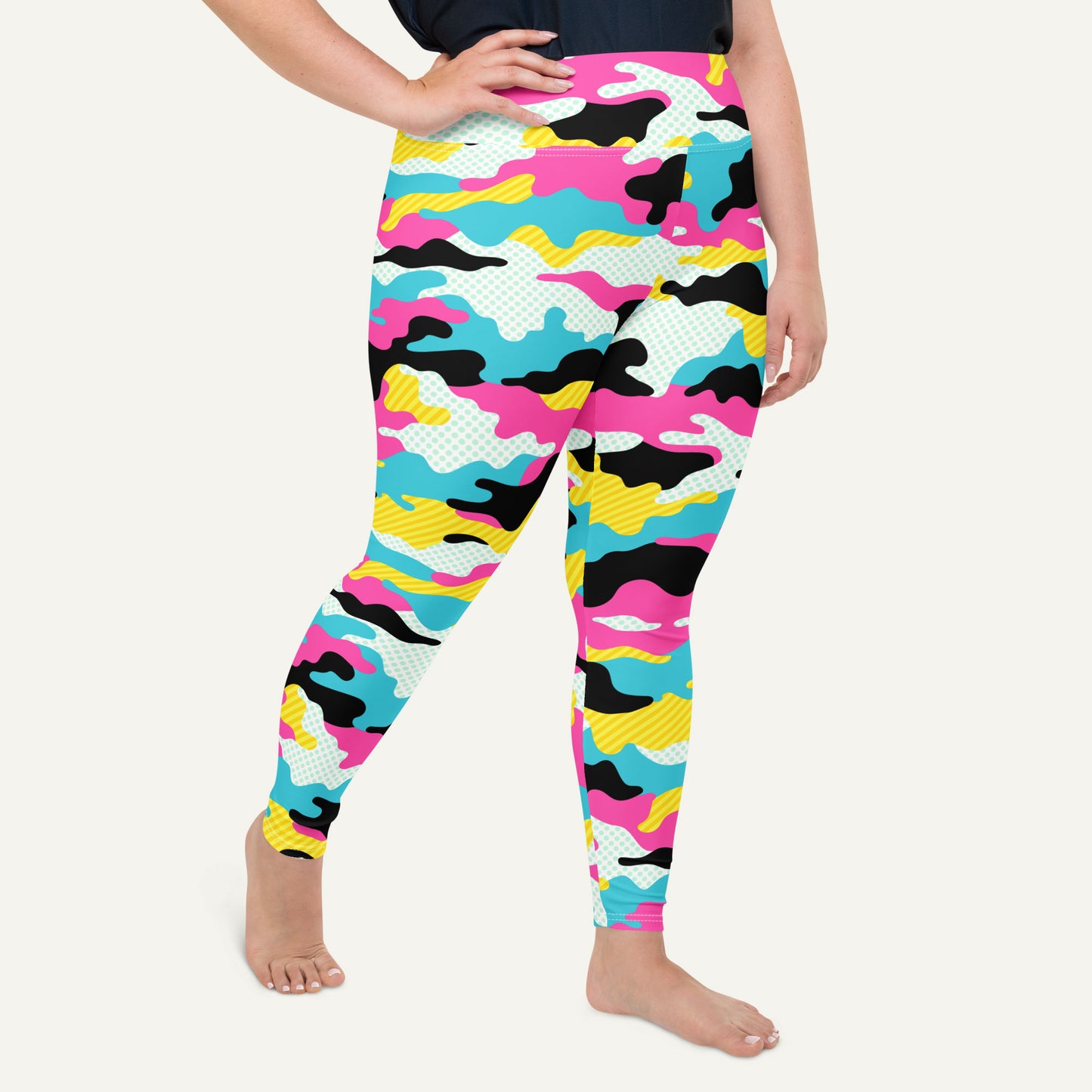 Miami Pop Camo Plus Size Leggings
