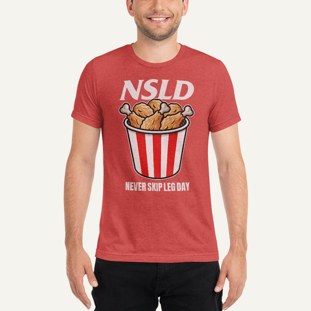 Never Skip Leg Day Drumsticks Men’s Triblend T-Shirt