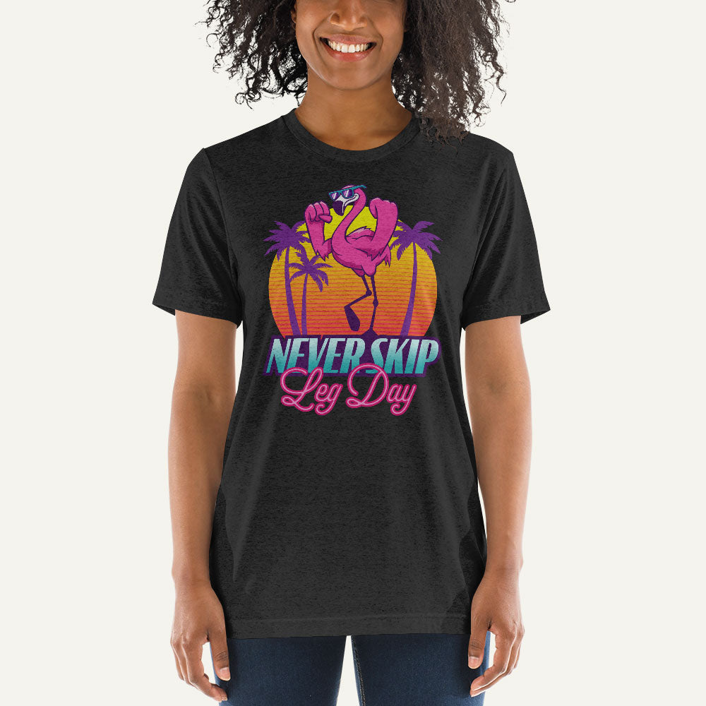 Never Skip Leg Day Flamingo Men’s Triblend T-Shirt