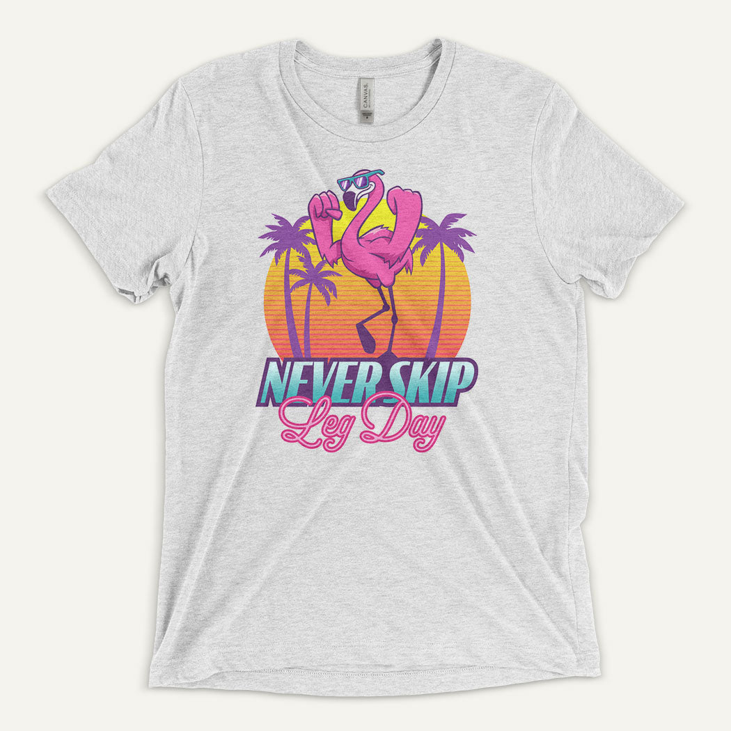 Never Skip Leg Day Flamingo Men’s Triblend T-Shirt
