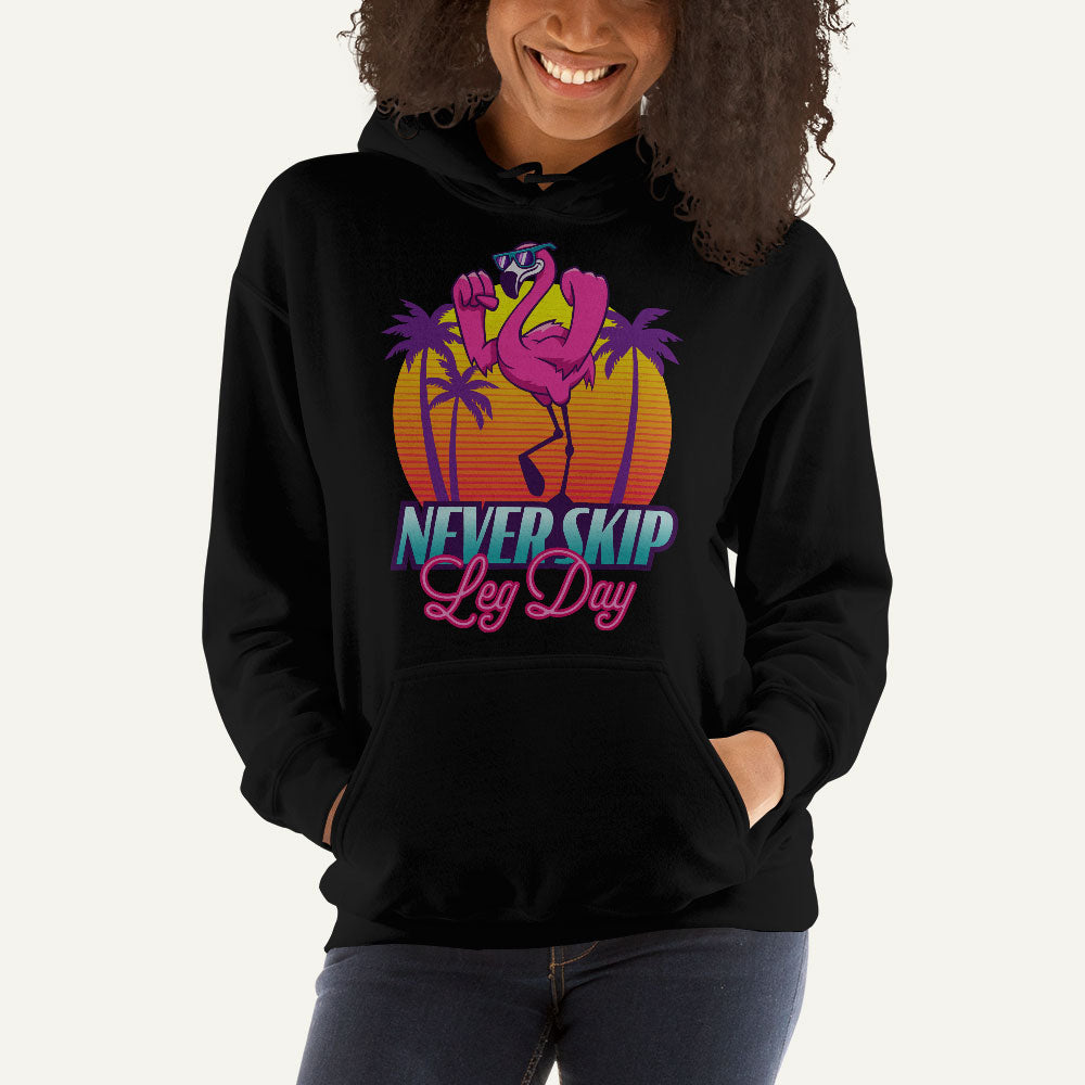 Never Skip Leg Day Flamingo Pullover Hoodie