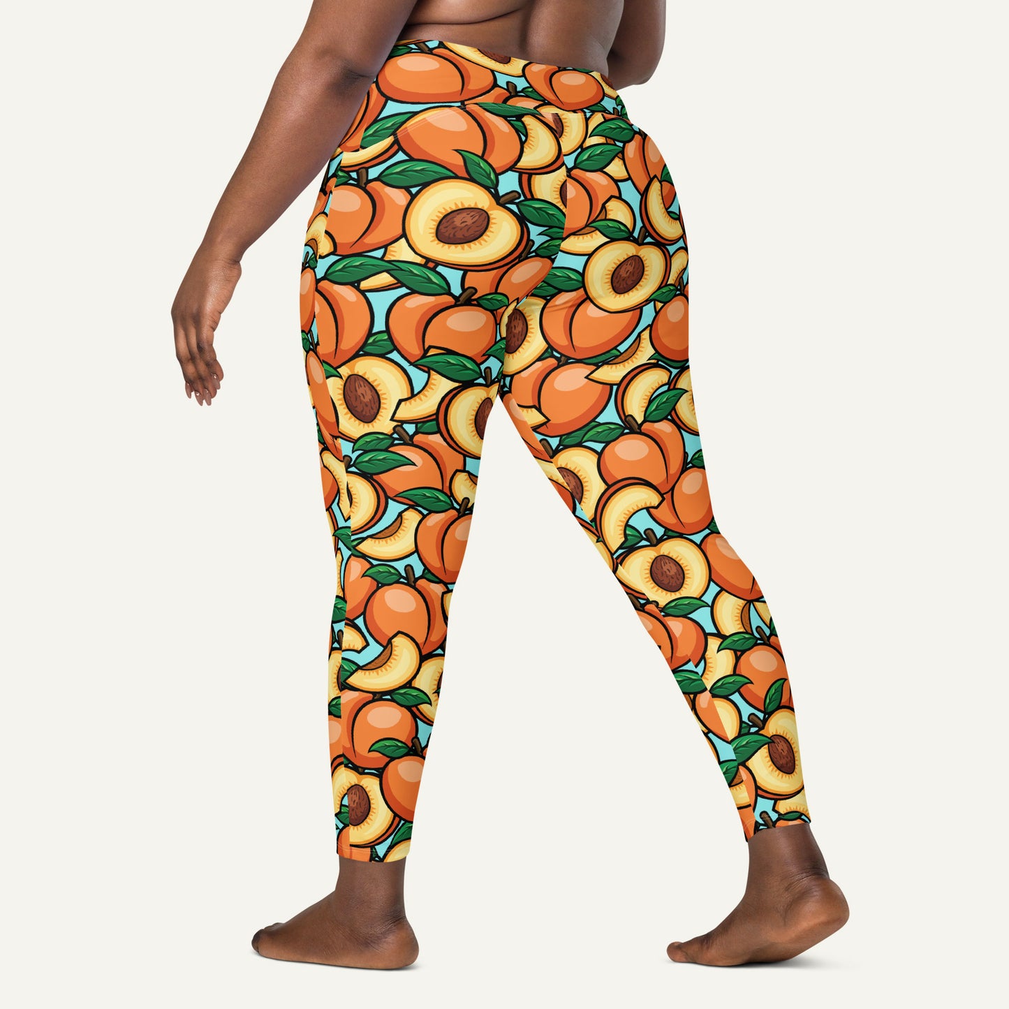 Peaches Crossover Leggings With Pockets