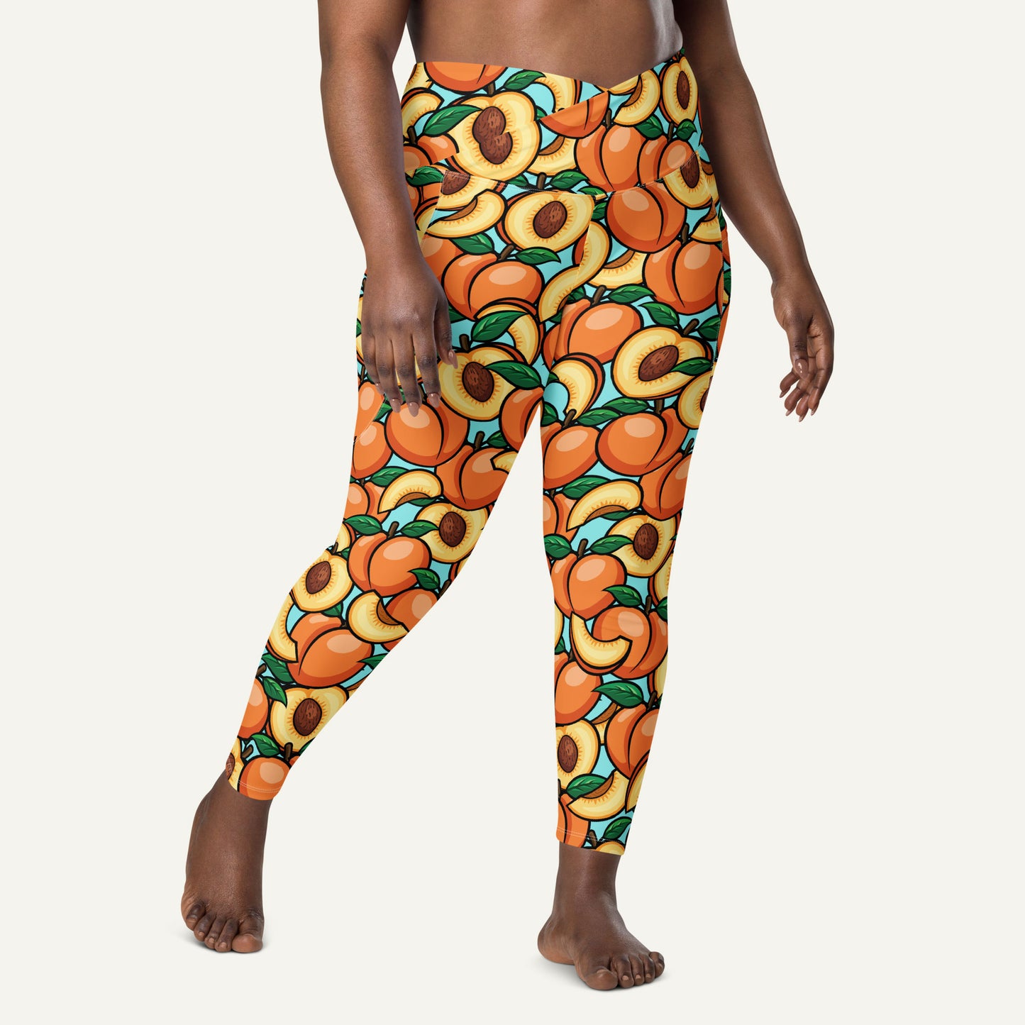 Peaches Crossover Pocket Leggings
