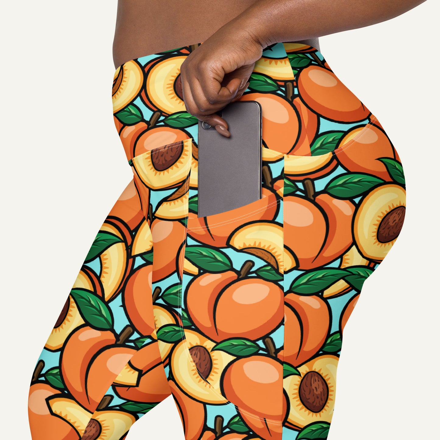 Peaches Crossover Leggings With Pockets