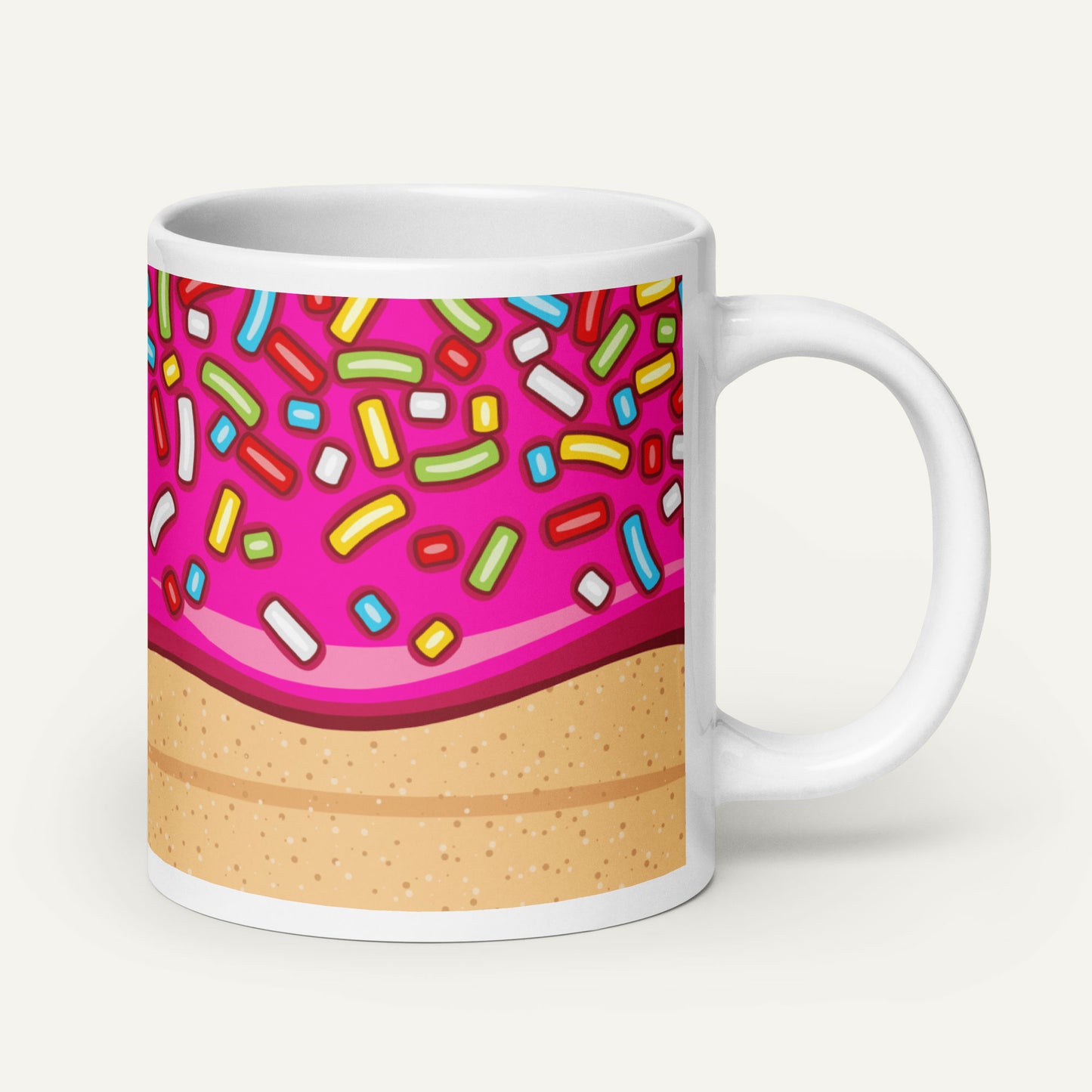 Pink Glazed Donut With Sprinkles Mug