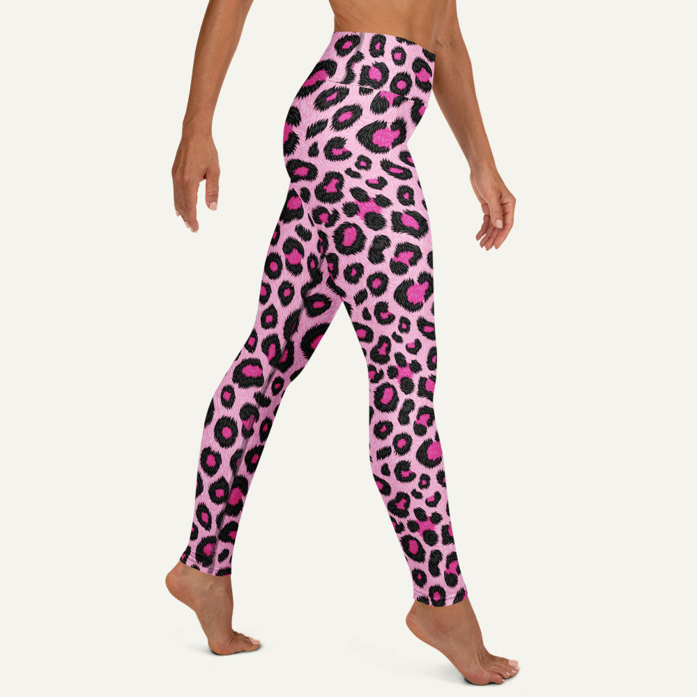 Pink Leopard Print High-Waisted Leggings