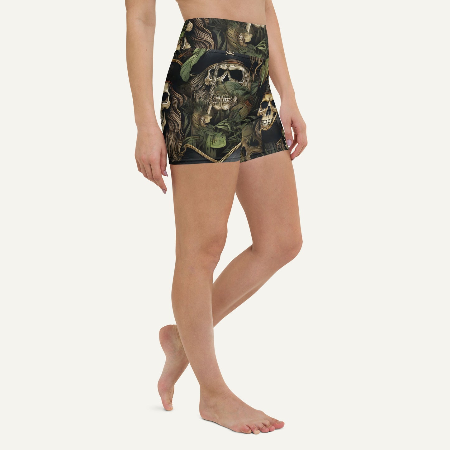 Pirate Skulls High-Waisted Shorts