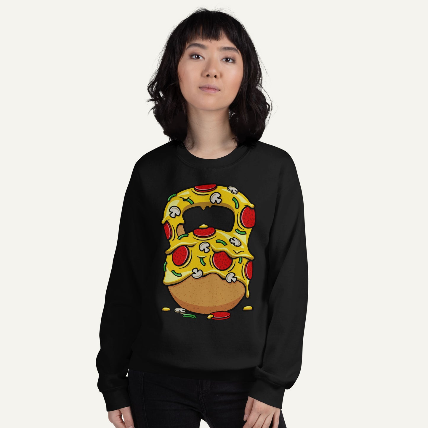 Pizza Kettlebell Design Sweatshirt