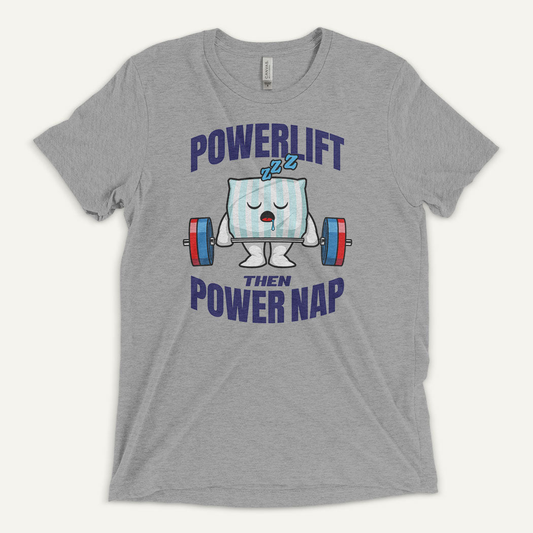 Powerlift Then Power Nap Men’s Triblend T-Shirt