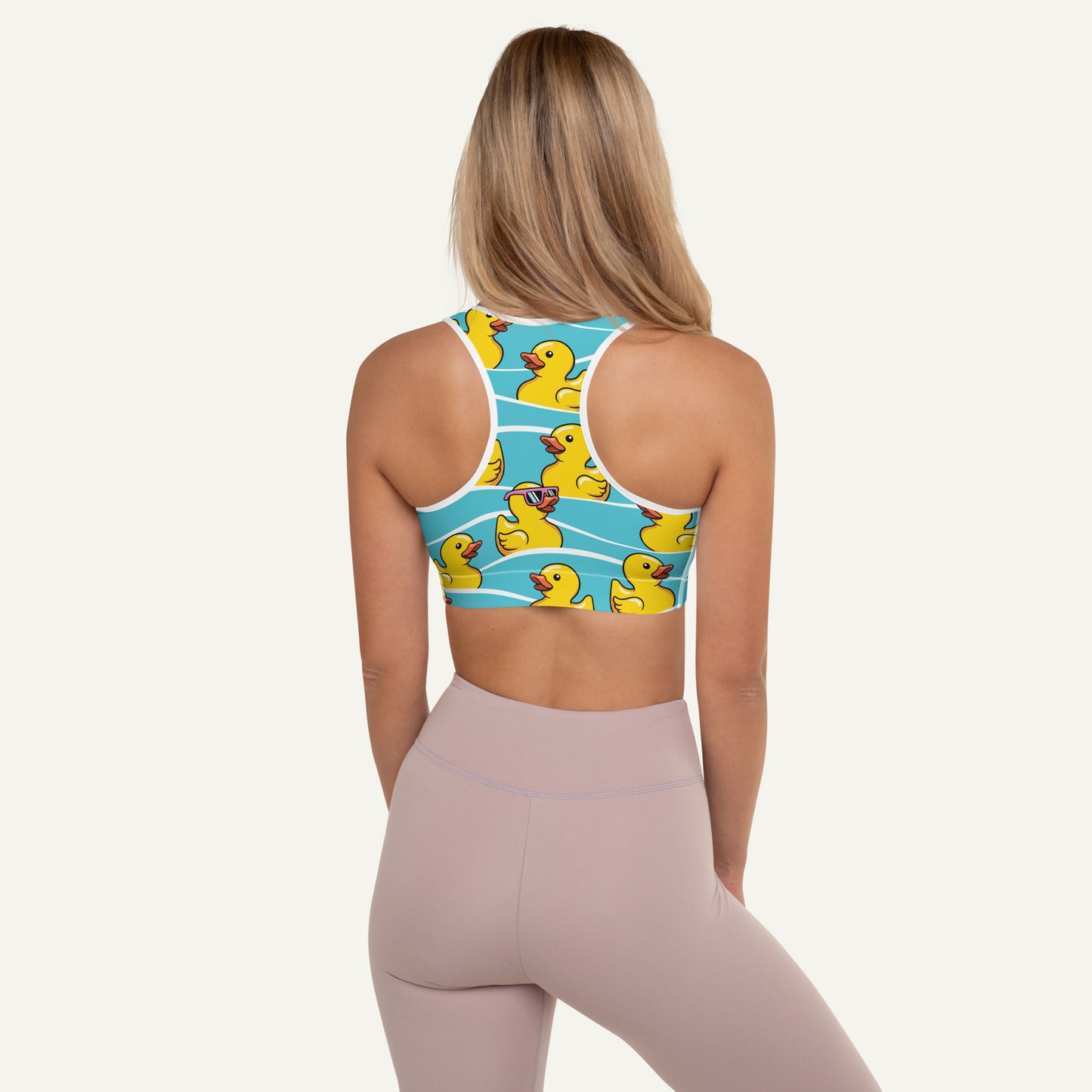 Rubber Ducky Padded Sports Bra