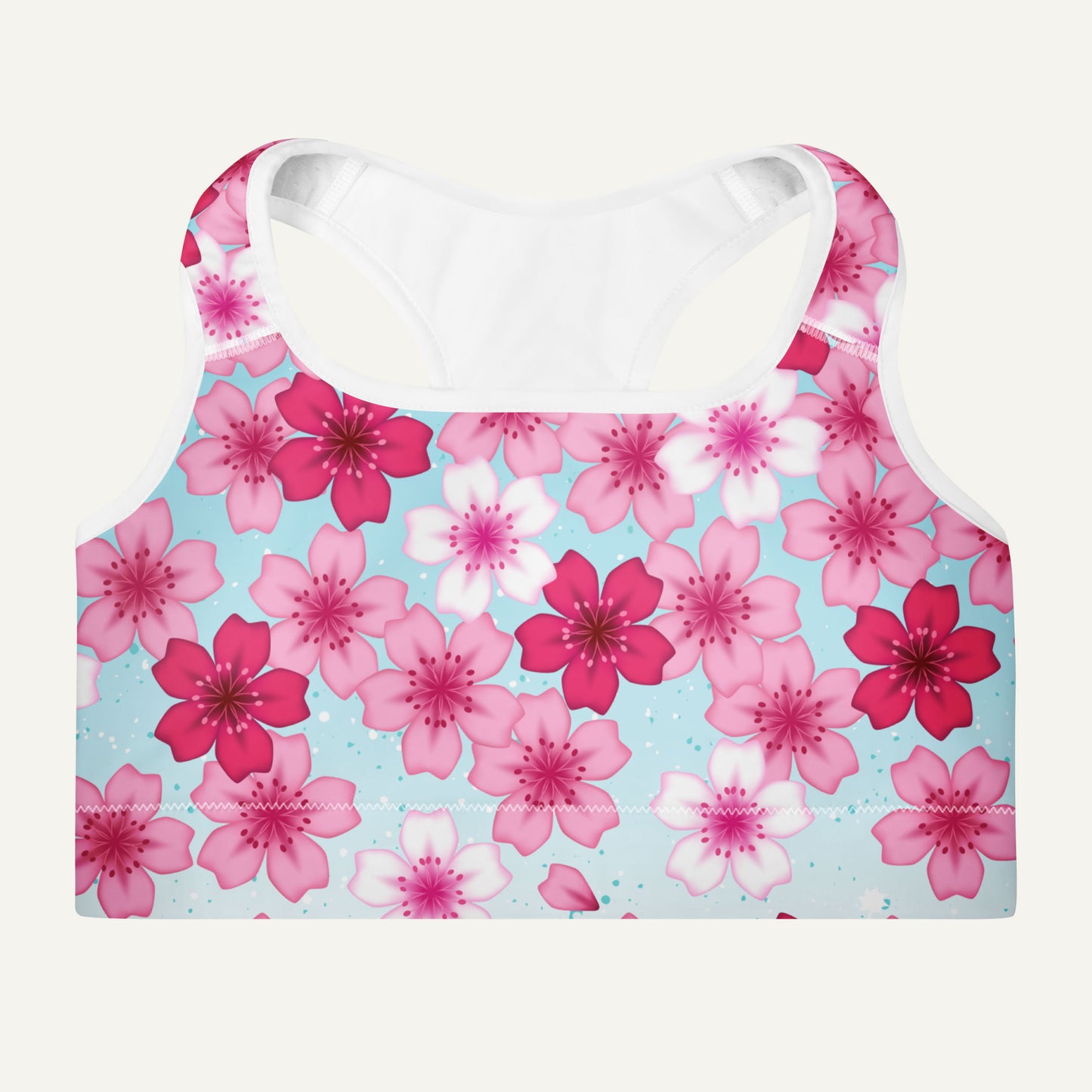 Sakura Cherry Blossoms Padded Sports Bra