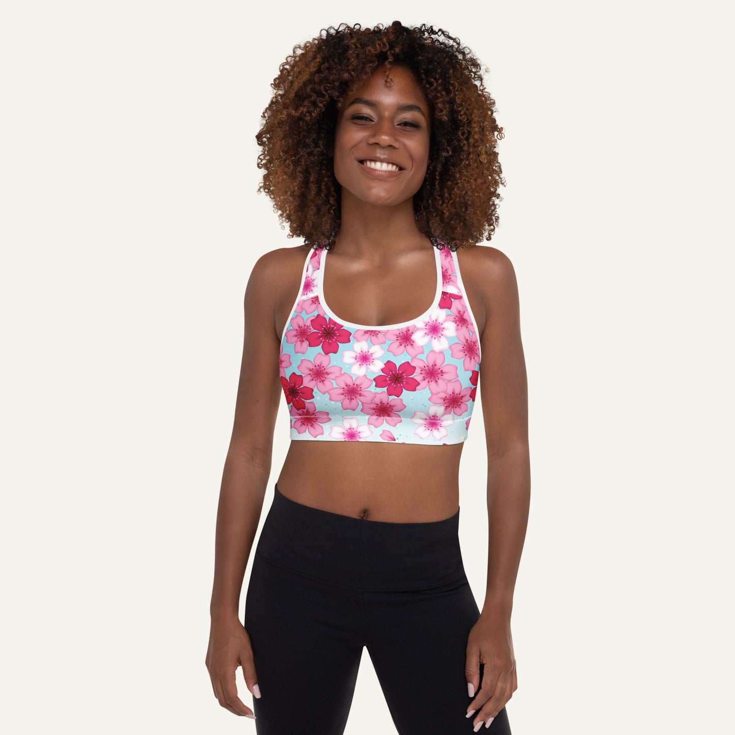 Sakura Cherry Blossoms Padded Sports Bra