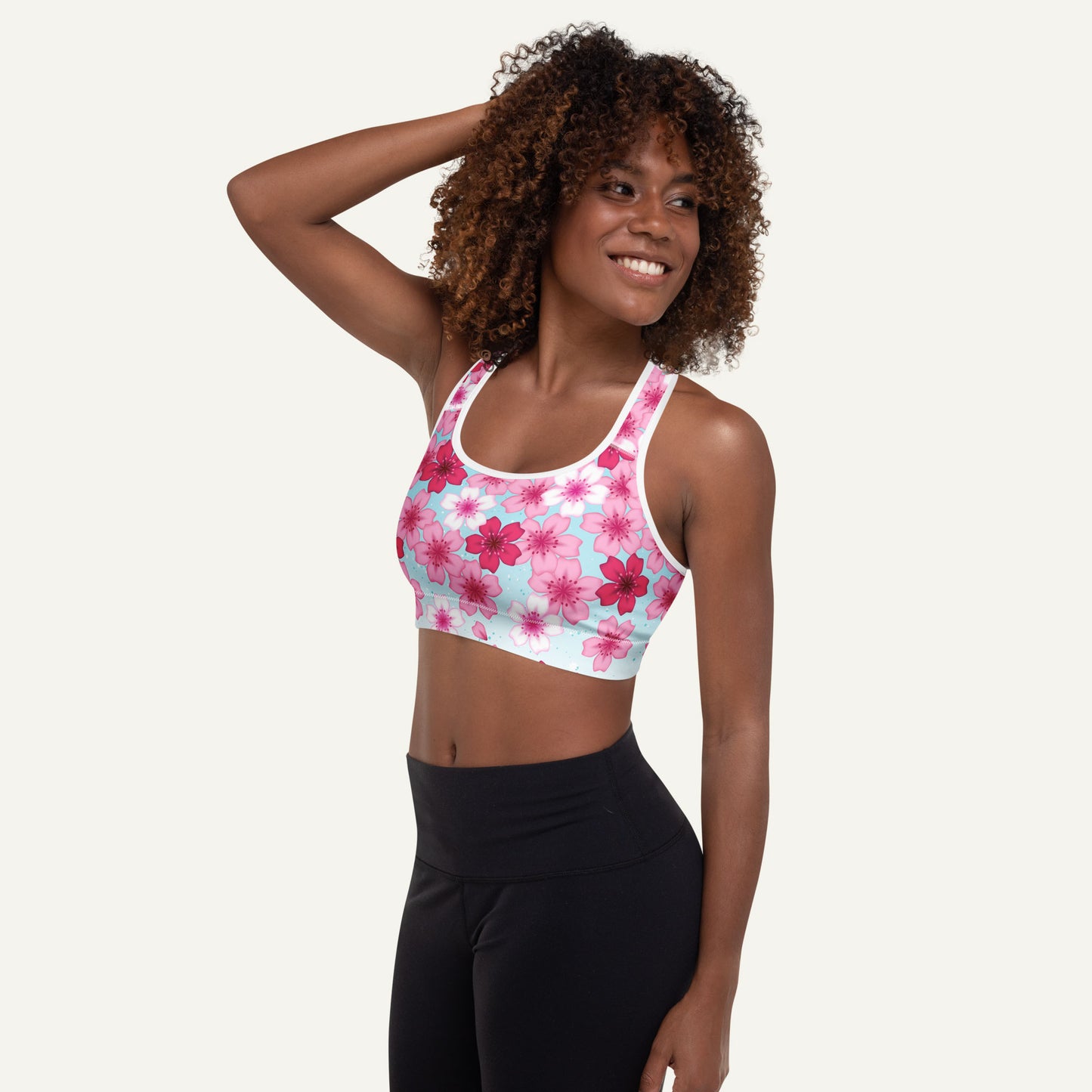 Sakura Cherry Blossoms Padded Sports Bra