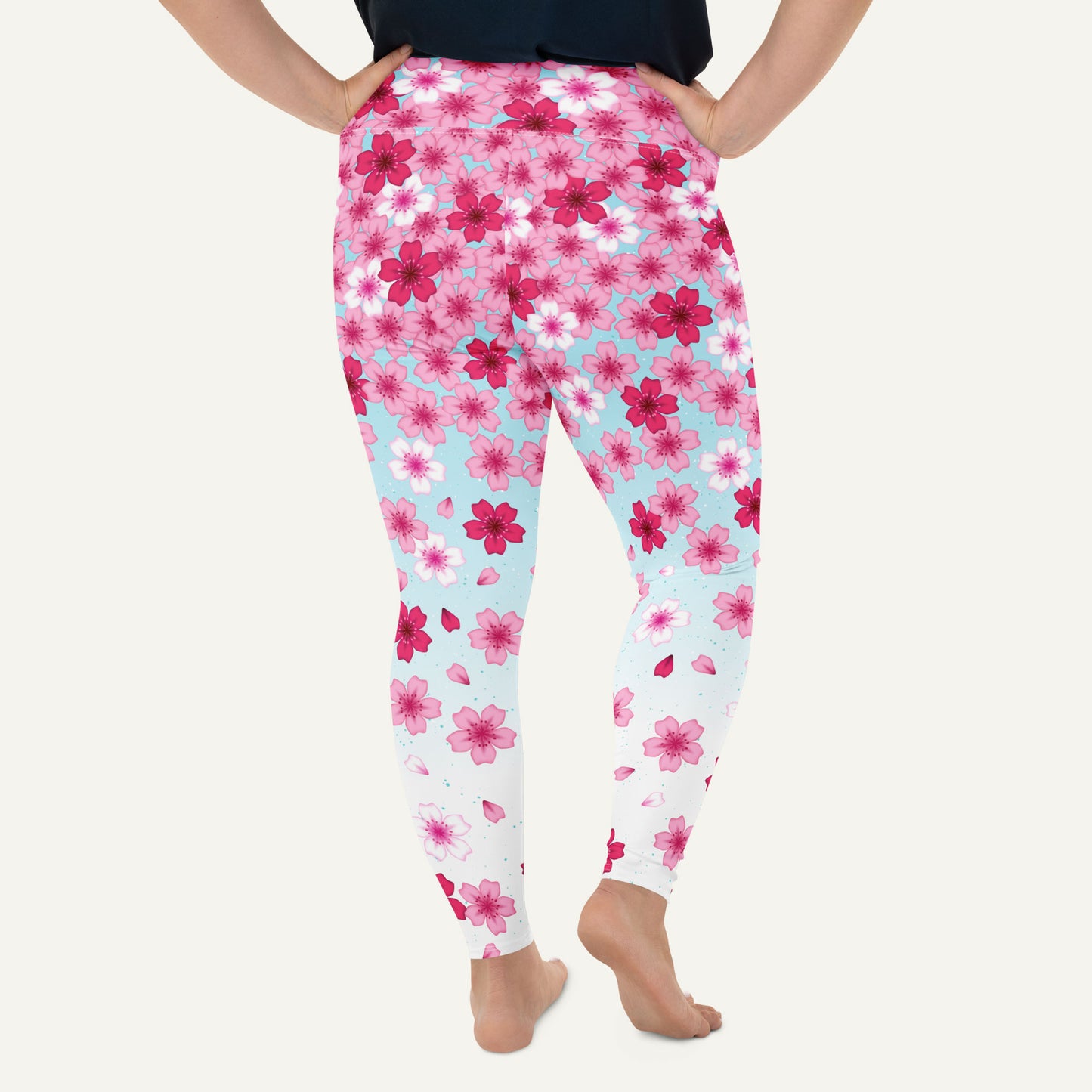 Sakura Cherry Blossoms Plus Size Leggings