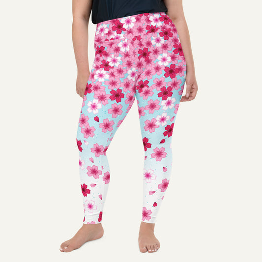 Sakura Cherry Blossoms Plus Size Leggings