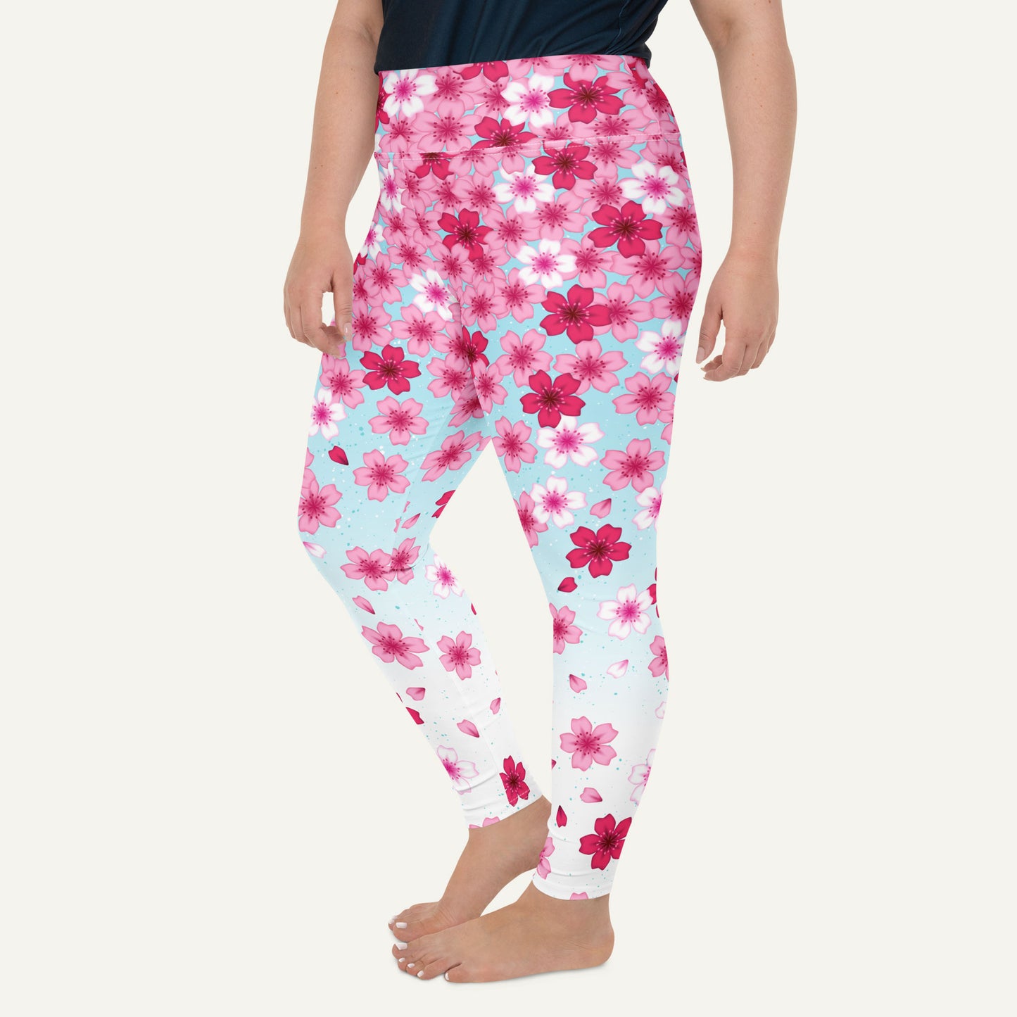 Sakura Cherry Blossoms Plus Size Leggings