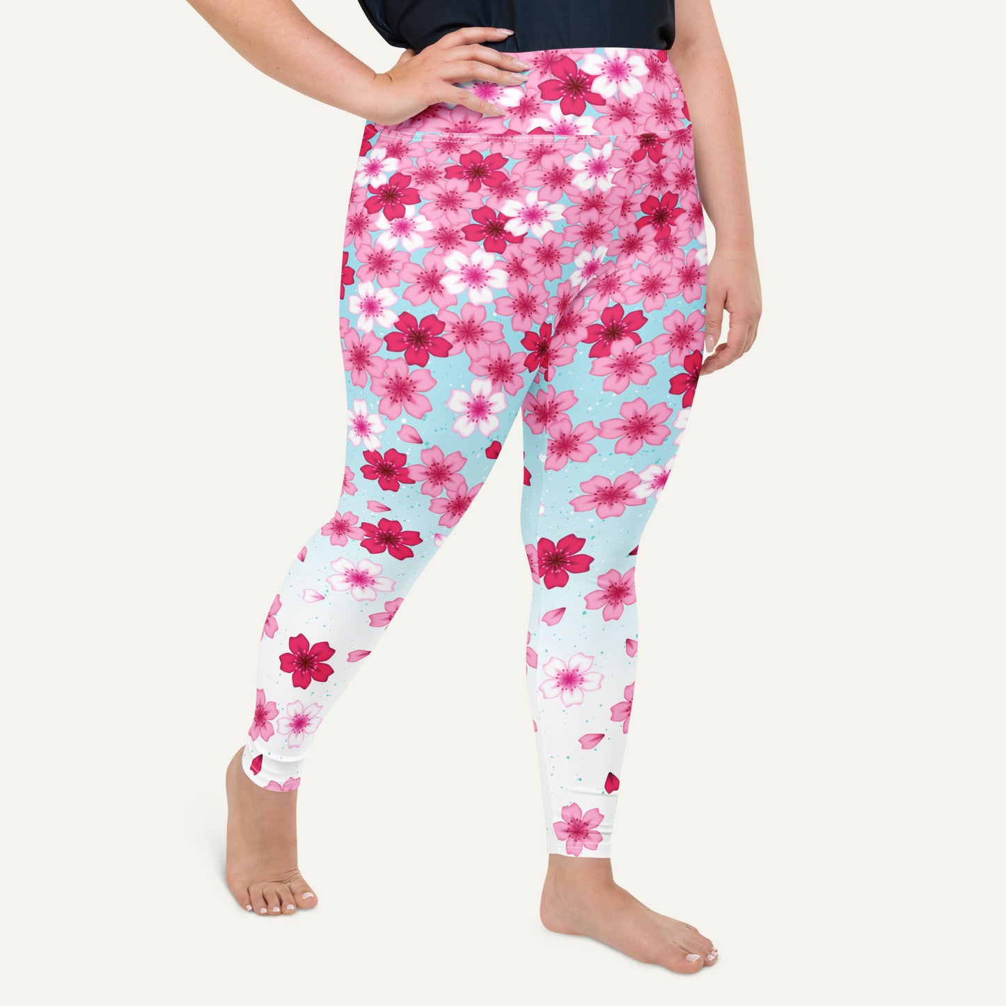 Sakura Cherry Blossoms Plus Size Leggings