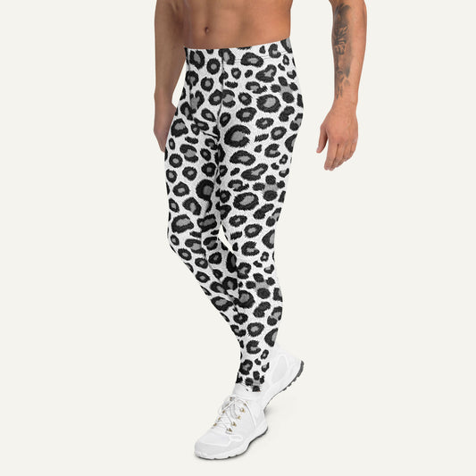 Snow Leopard Print Men’s Leggings