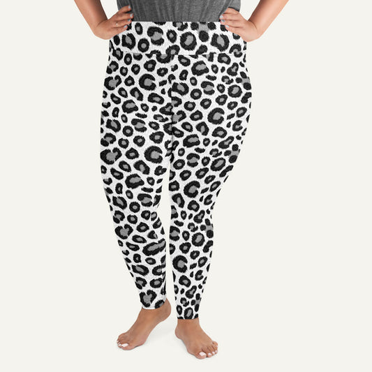 Snow Leopard Print Plus Size Leggings