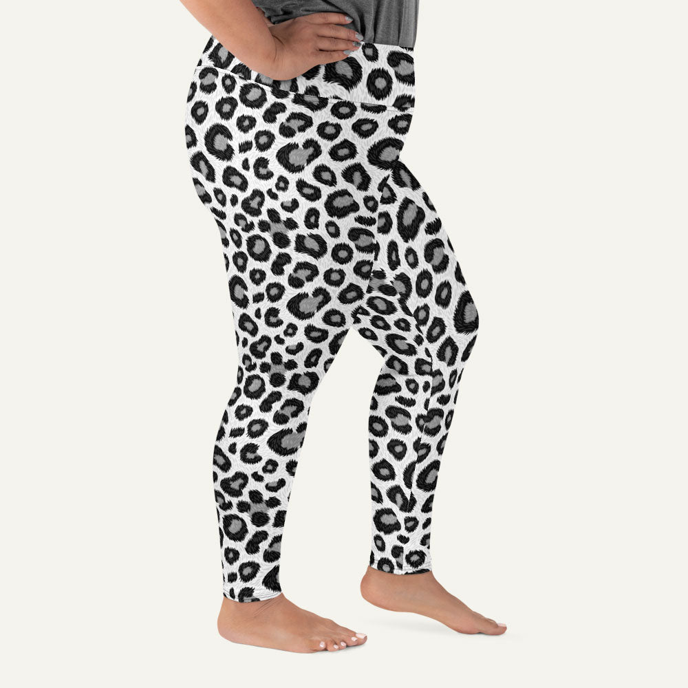 Snow Leopard Print Plus Size Leggings