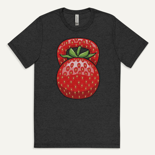 Strawberry Kettlebell Design Triblend T-Shirt