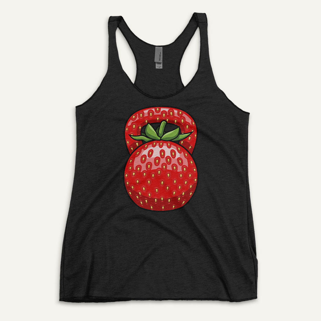 Strawberry Kettlebell Design Racerback Tank Top