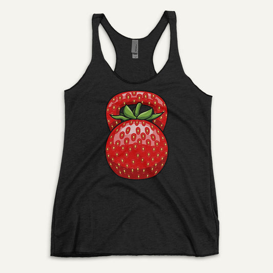 Strawberry Kettlebell Design Racerback Tank Top