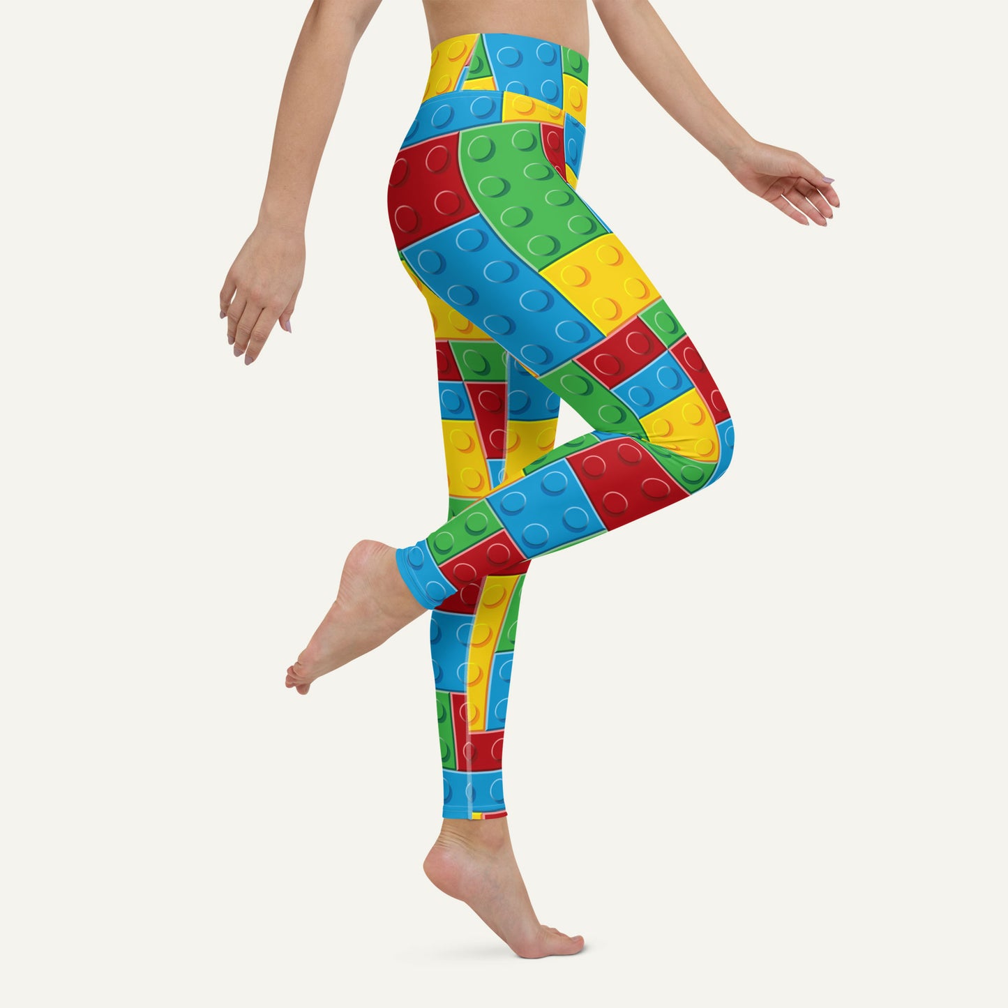 Toy Building Blocks High-Waisted Leggings