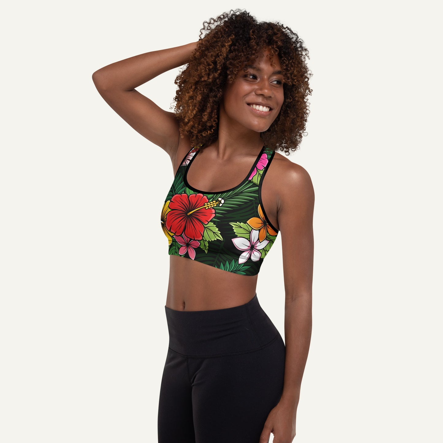 Tropical Florals Padded Sports Bra