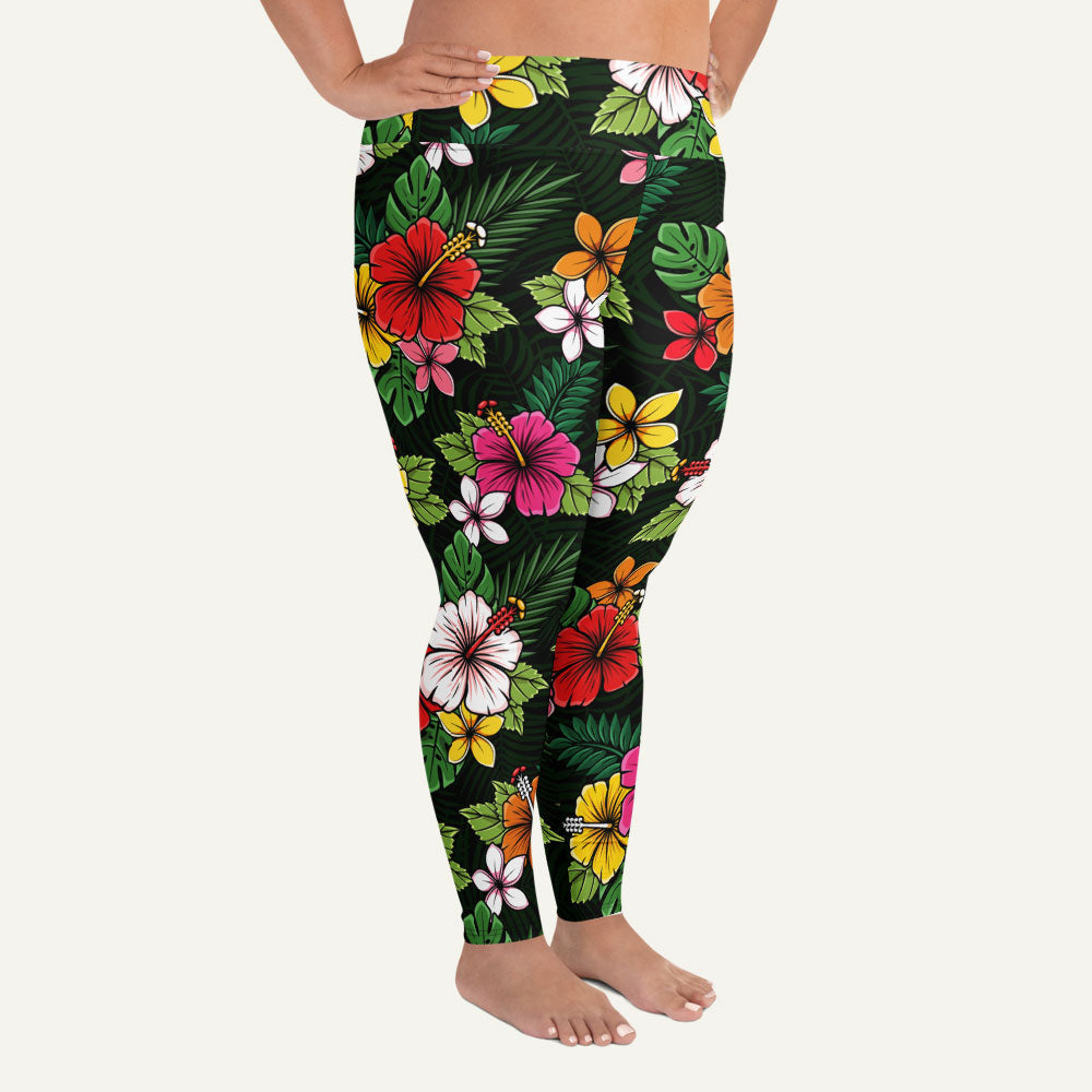 Tropical Florals Plus Size Leggings