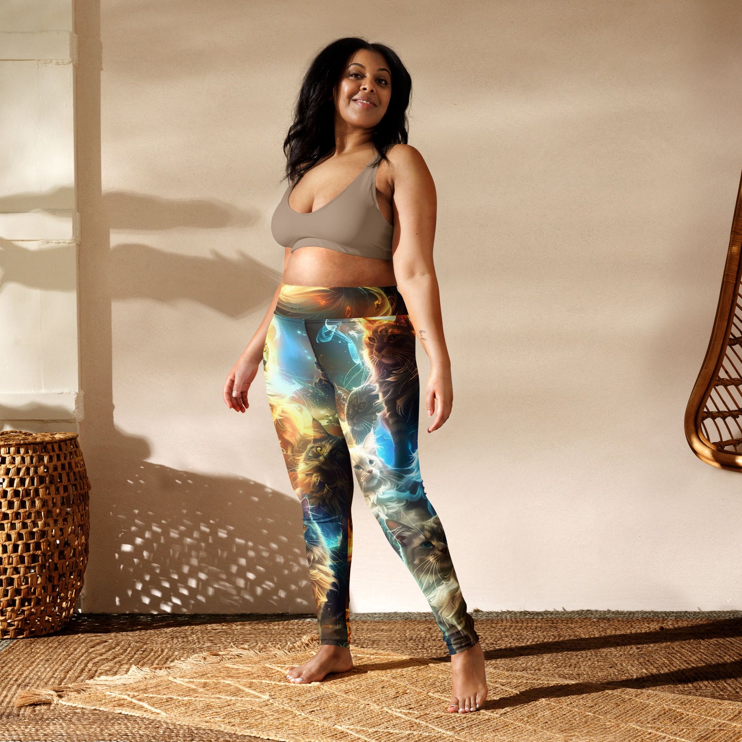 Vapor Cats High-Waisted Leggings