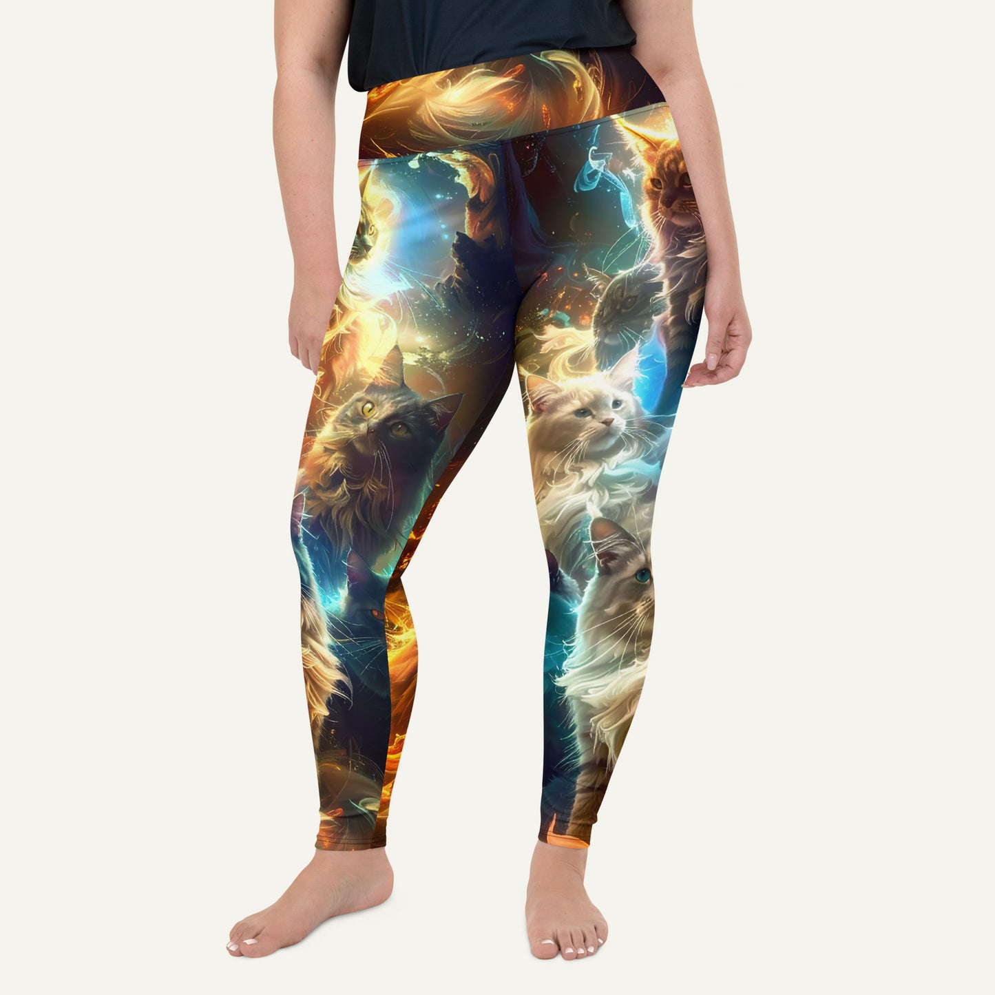 Vapor Cats Plus Size Leggings