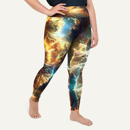Vapor Cats Plus Size Leggings
