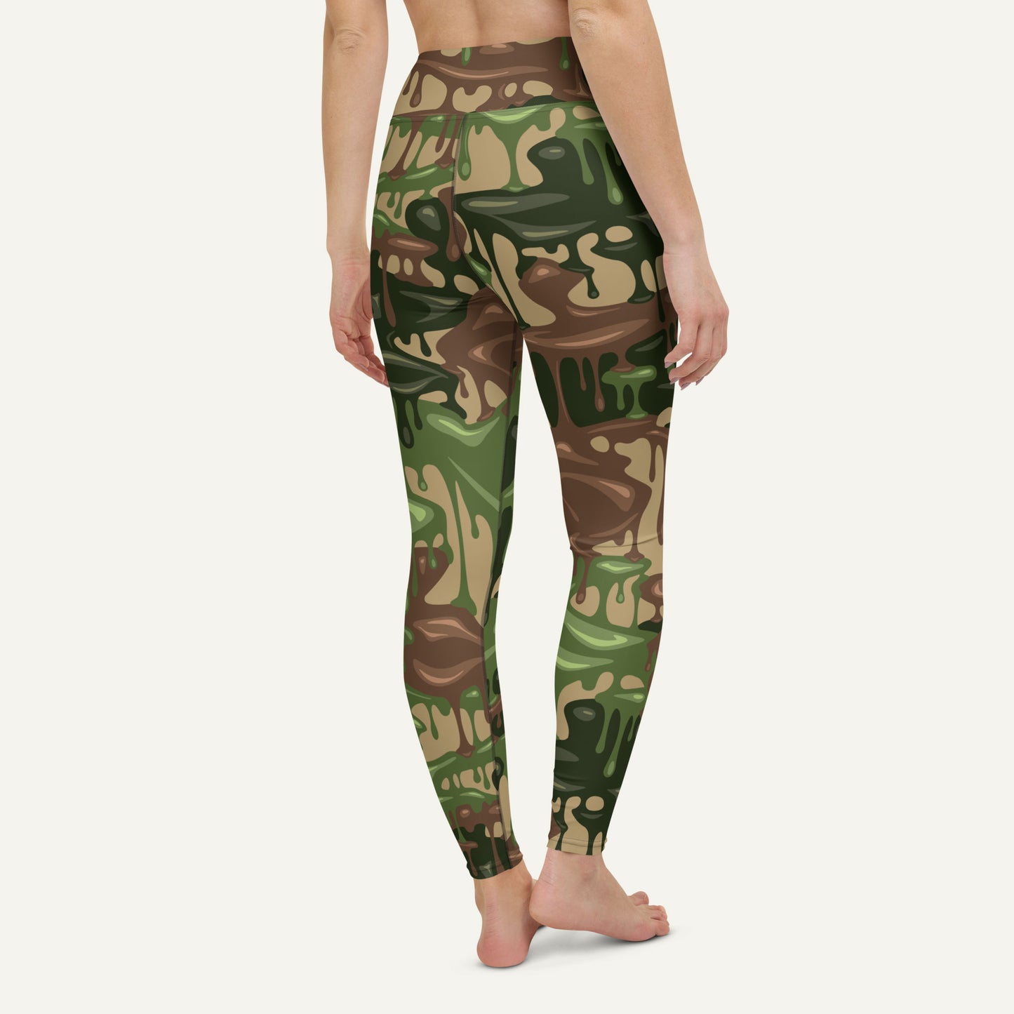 Woodland Camouflage Drip High-Waisted Leggings