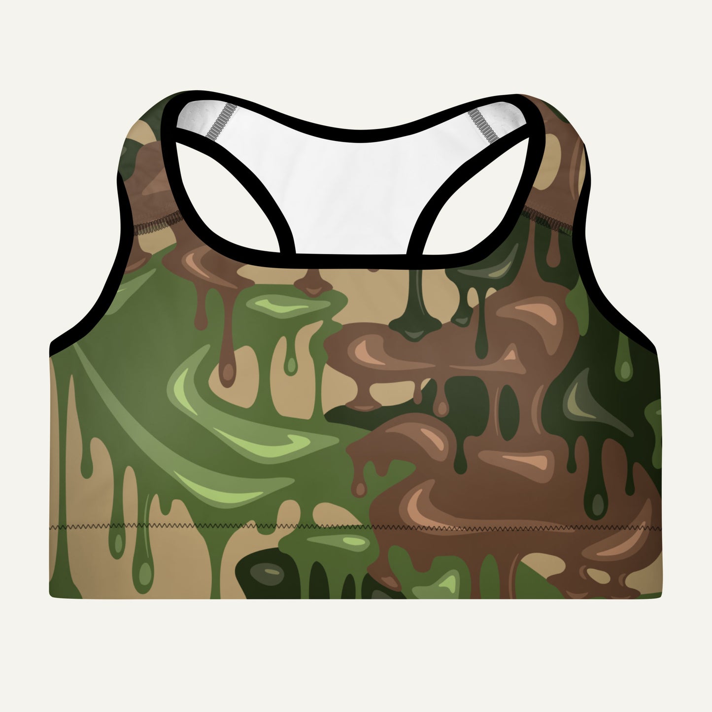 Woodland Drip Camo Padded Sports Bra