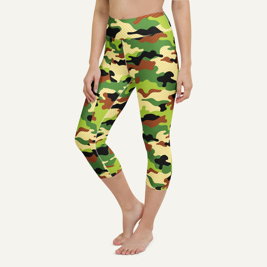 Woodland Pop Camo High-Waisted Capri Leggings
