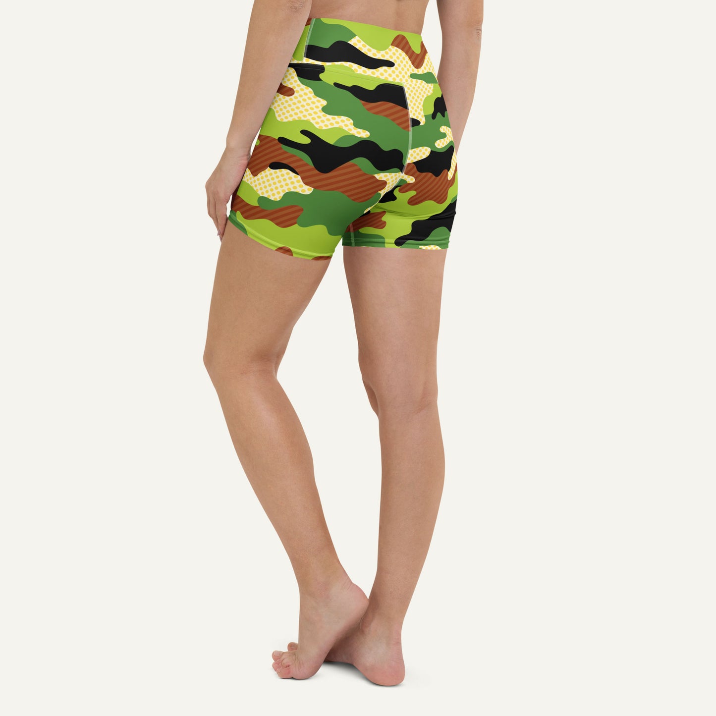Woodland Pop Camo High-Waisted Shorts