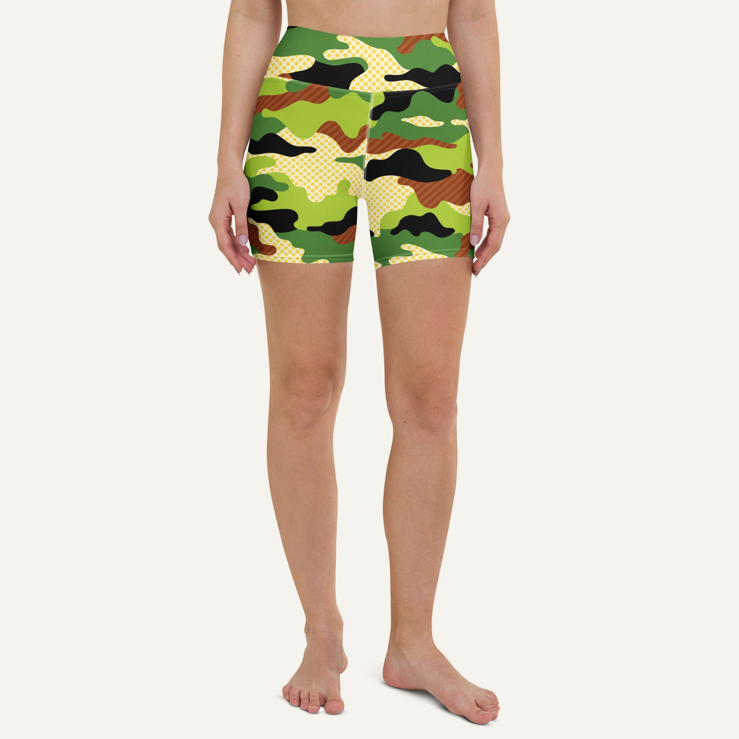 Woodland Pop Camo High-Waisted Shorts