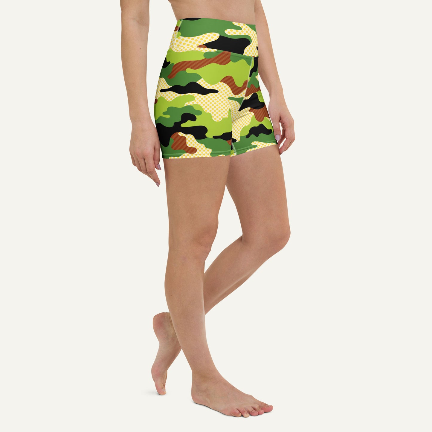 Woodland Pop Camo High-Waisted Shorts