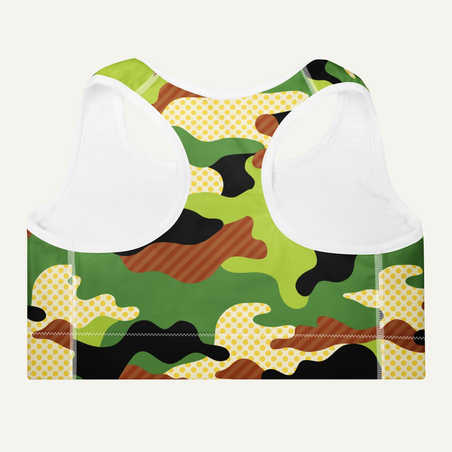 Woodland Pop Camo Padded Sports Bra