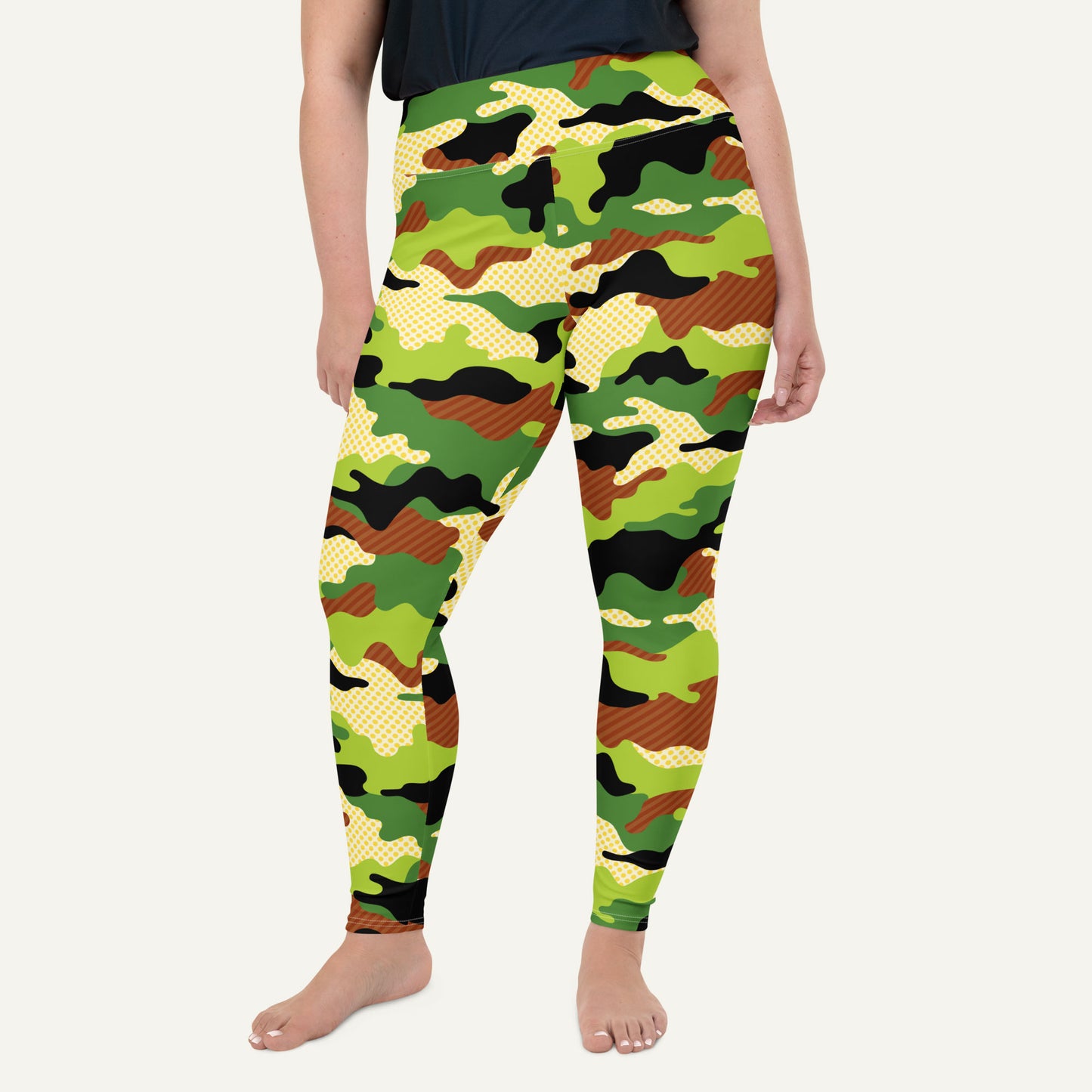 Woodland Pop Camo Plus Size Leggings